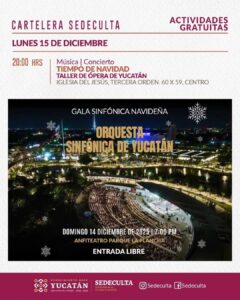 Actividades destacadas de la Cartelera de SEDECULTA del 8 al 15 de diciembre.