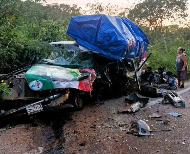 Un Viaje de Fe que Terminó en Horror: 15 antorchistas de Espita resultan lesionados en grave accidente en la Muna–Maxcanú