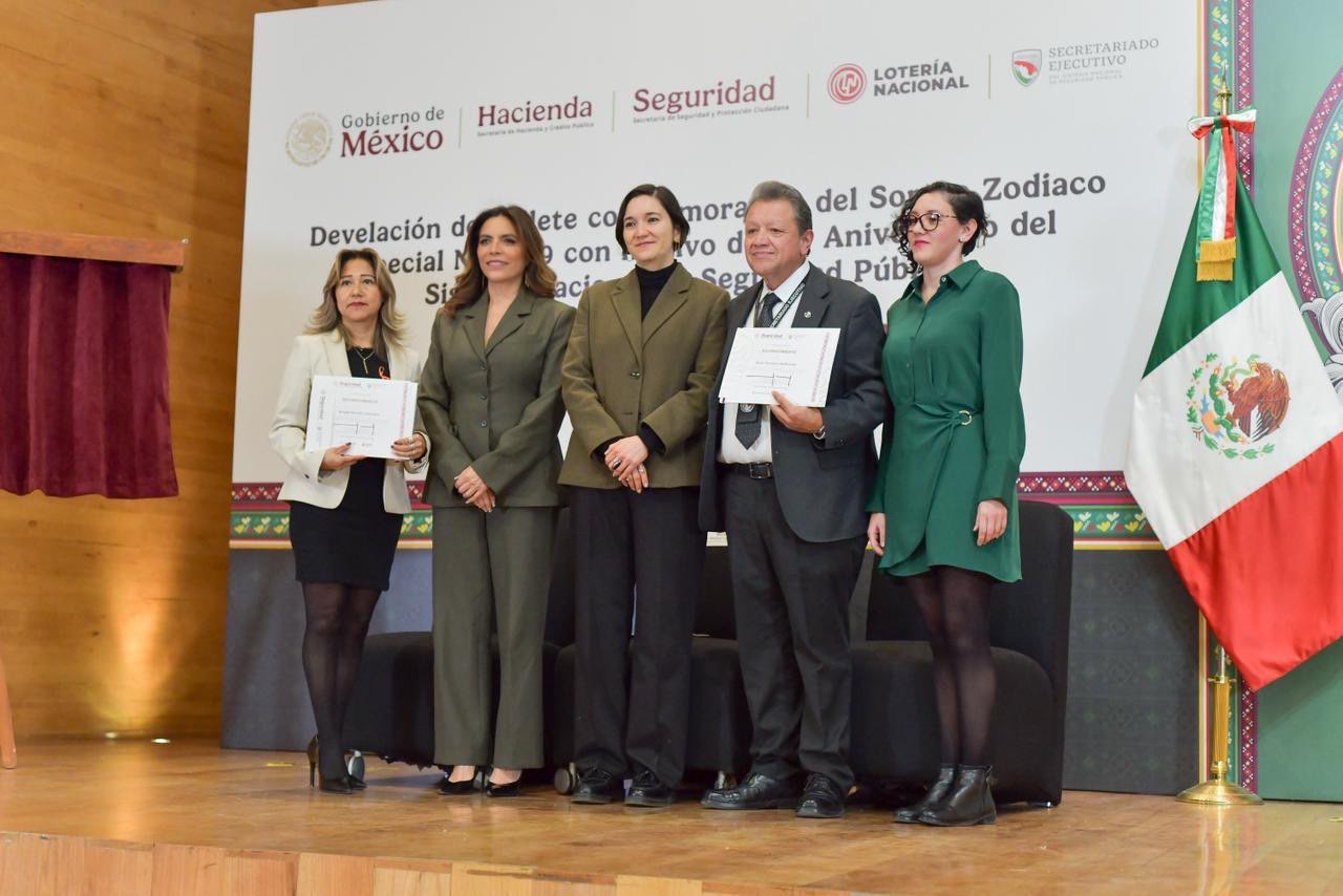 Lotería Nacional celebra 30 años del Sistema Nacional de Seguridad Pública con billete conmemorativo que destaca su papel estratégico