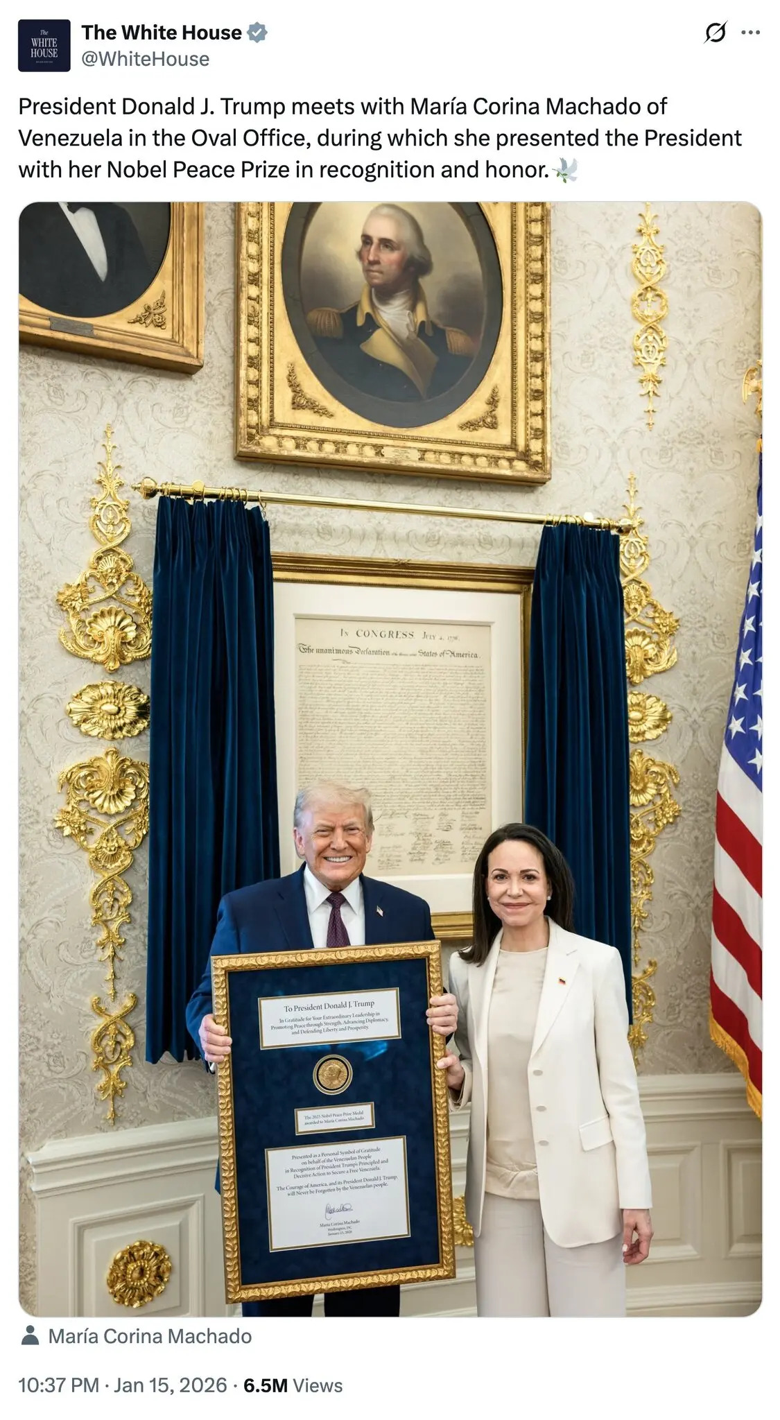 El deseo de Trump por el Nobel