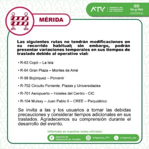 Cierre temporal de vialidades, derivado del Marat´hon Mérida 2026 este domingo 4 de enero