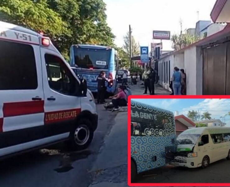 Brutal choque entre Va y Ven y taxi colectivo deja varios lesionados
