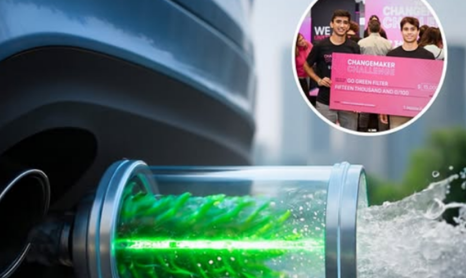 Jóvenes crean filtro de escape que purifica los gases dañinos y crea oxigeno