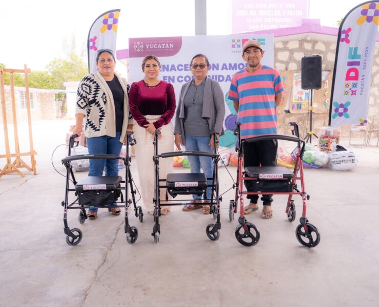 DIF Yucatán fortalece tejido comunitario en San Felipe con apoyos