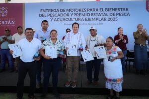 Con inversión estatal superior a 16 millones, inició la distribución de Motores para el Bienestar del Pescador; además se reconocen buenas prácticas con los Premios Estatales de Pesca y Acuacultura Ejemplar 2025