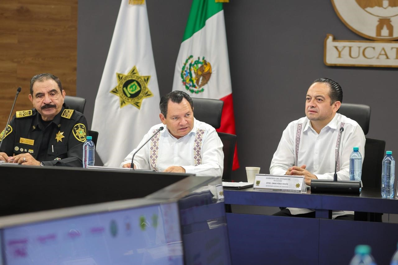 Gobernador Joaquín Díaz Mena refuerza estrategia de seguridad en Yucatán