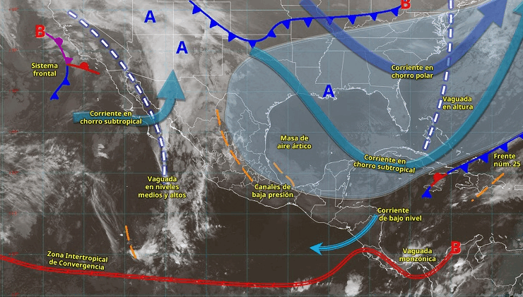 SMN alerta por lluvias, nevadas y ambiente gélido en gran parte del país este 1 de enero