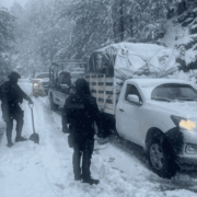Tormenta invernal paraliza tramos carreteros en Chihuahua