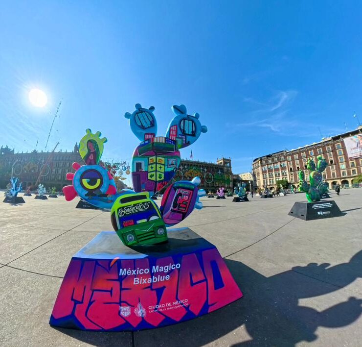 El Zócalo se convierte en galería viva: el nopal como arte público, economía creativa y símbolo de resistencia