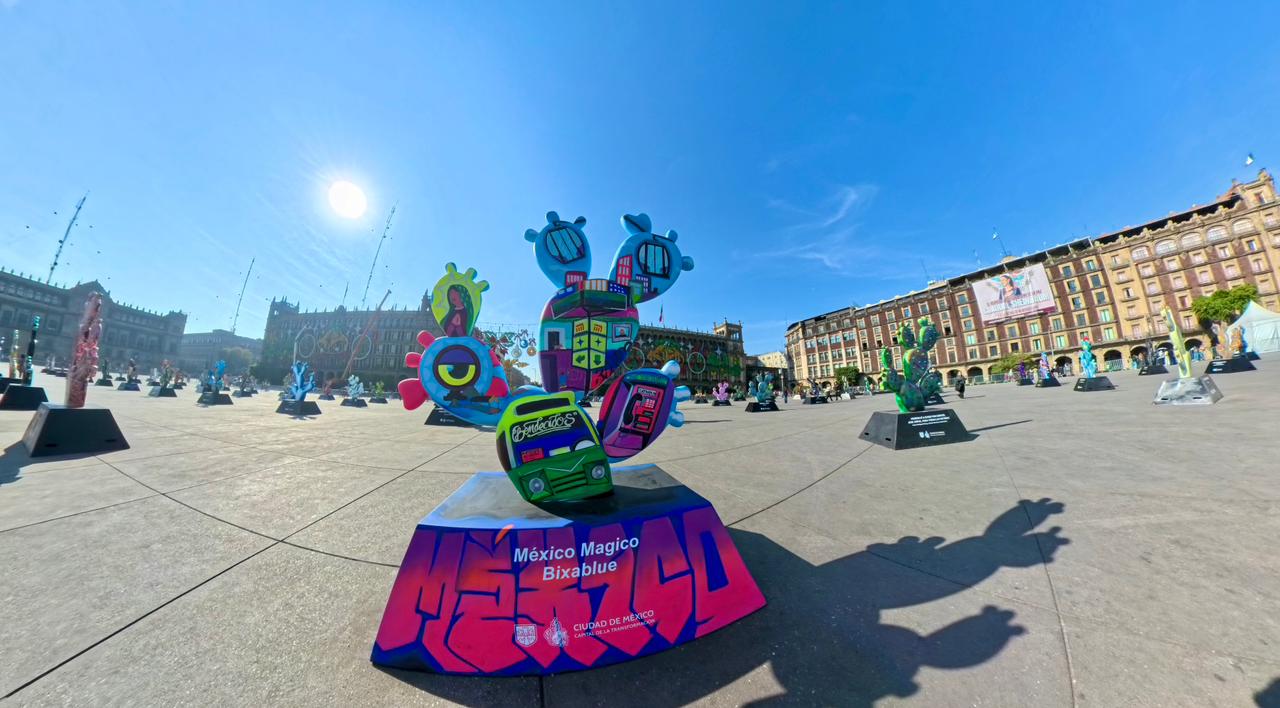 El Zócalo se convierte en galería viva: el nopal como arte público, economía creativa y símbolo de resistencia