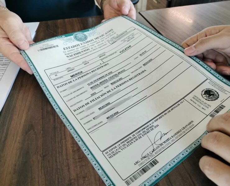 ¡Alivio para las familias! 50% de descuento en actas de nacimiento