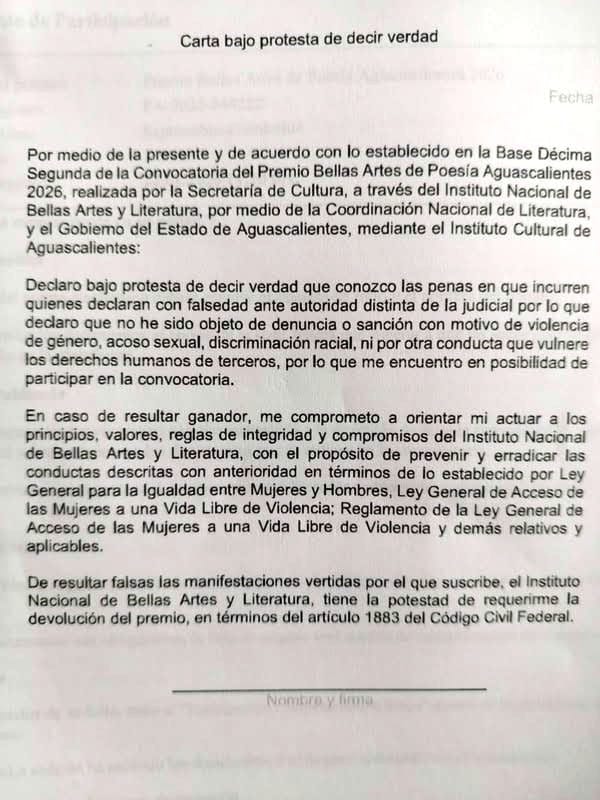'carta de sanidad moral'
