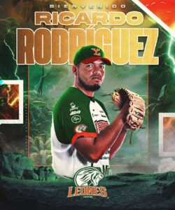 Con experiencia en Grandes Ligas, LVBP, Serie del Caribe y LMB, el venezolano Ricardo Rodríguez (RHP) se una al staff de pitcheo yucateco.