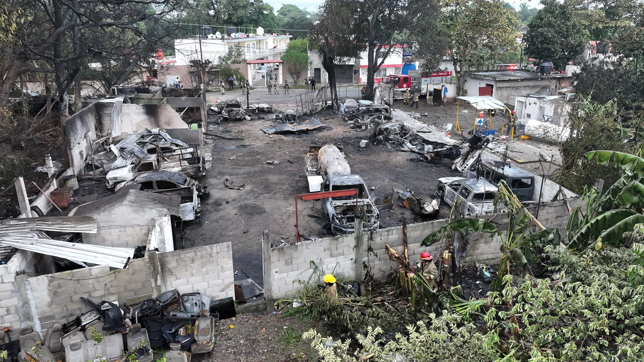 que no había personas dentro del taller al momento del incidente