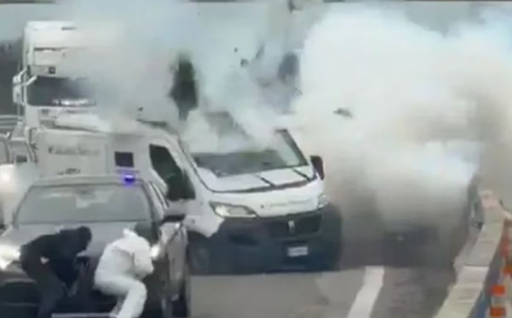 Asalto "de cine" en Italia, una escena en la vida real salida de la ficción