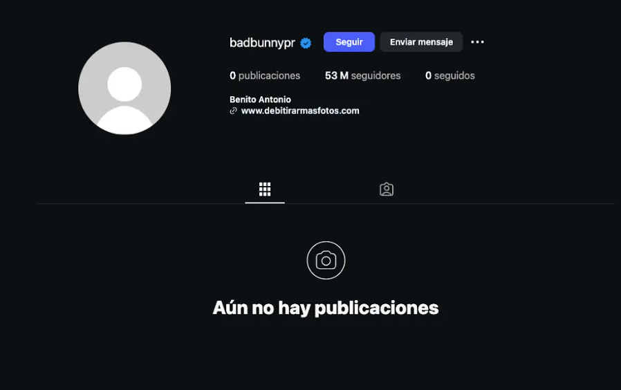 Bad Bunny elimina todas sus publicaciones después del Super Bowl