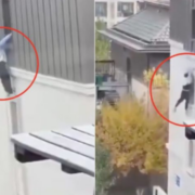 Un hombre cae al vacío al intentar escapar del esposo de su amante