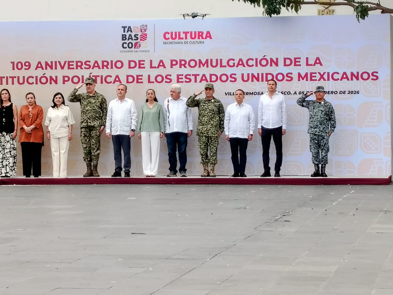 Ceremonia oficial en Villahermosa