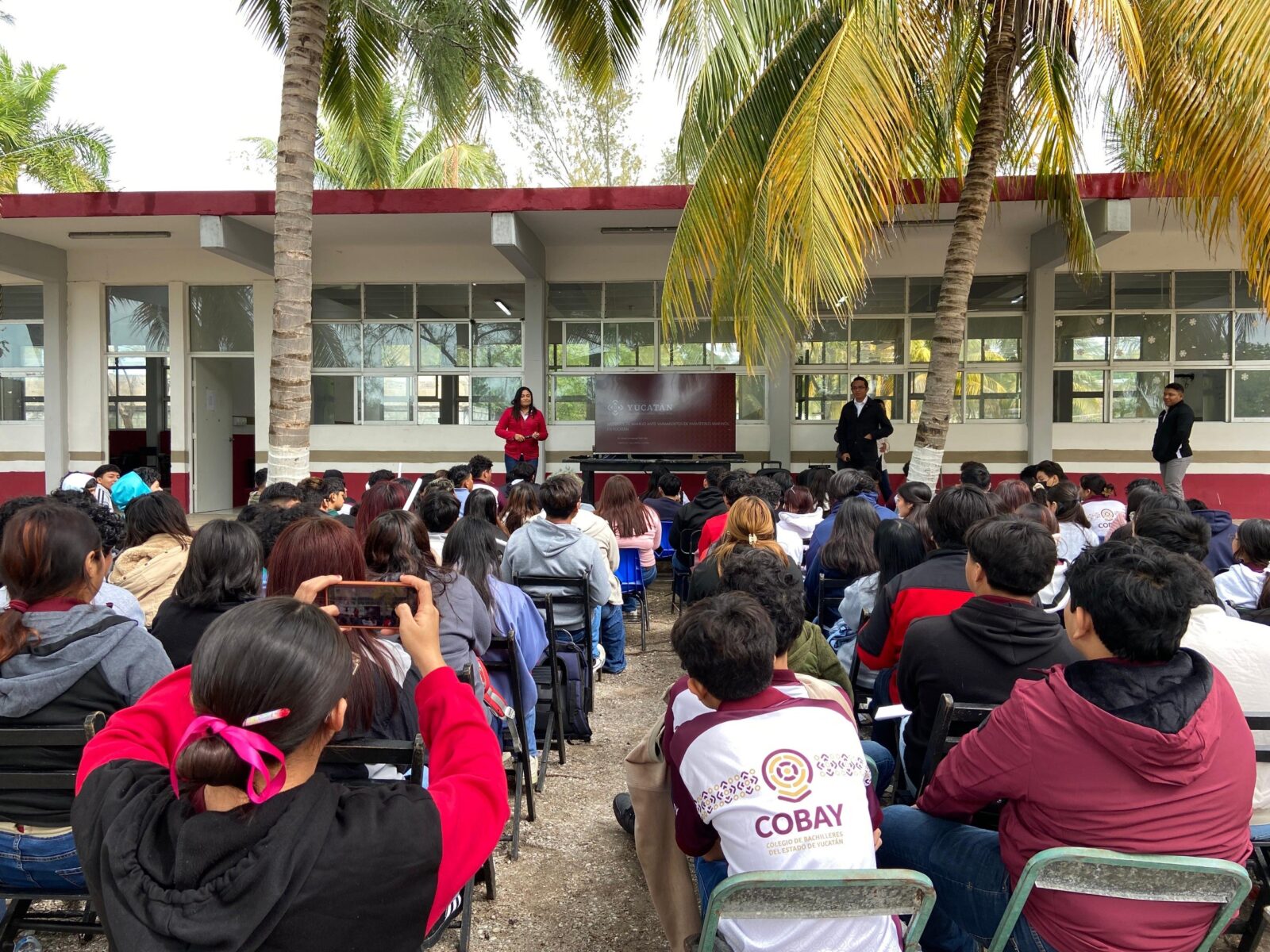 Fomentan conciencia ambiental en estudiantes de Celestún sobre mamíferos marinos