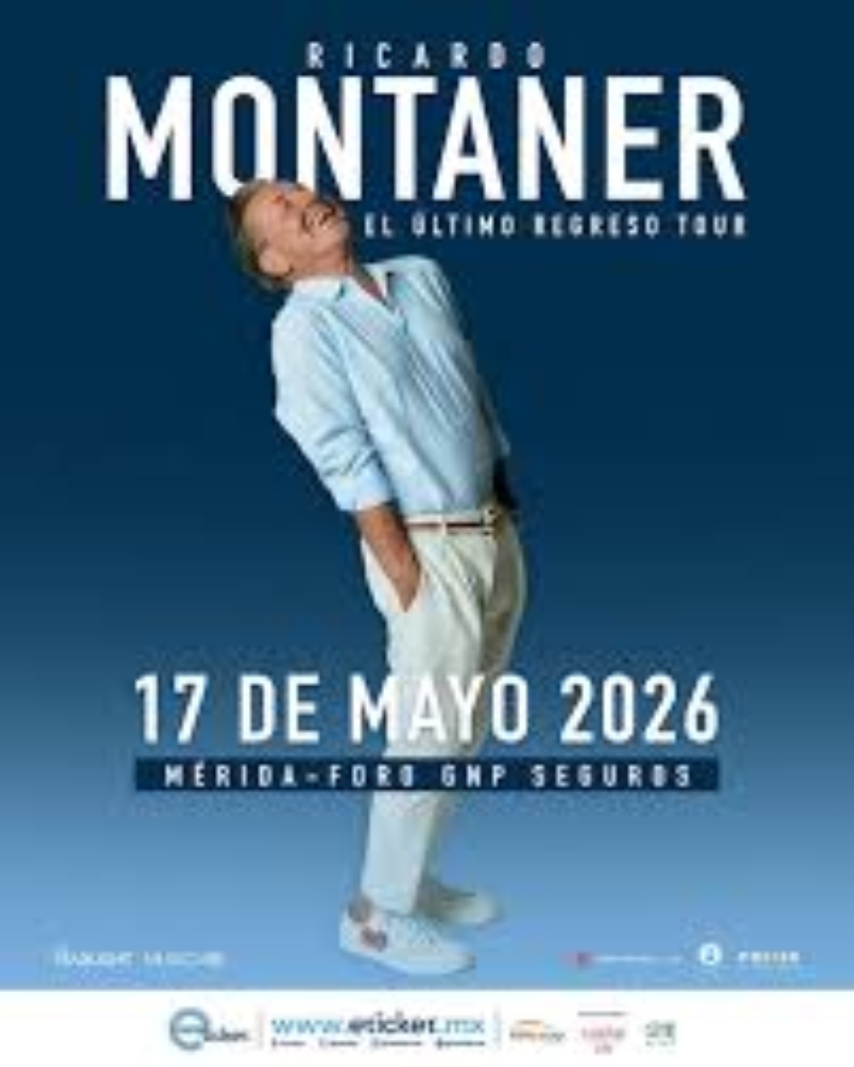 Ricardo Montaner en Mérida 2026: El Último Regreso llegará al Foro GNP Seguros el 17 de mayo
