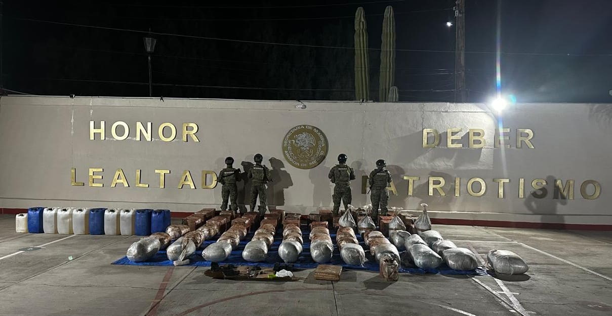 Secretaría de Marina informa el aseguramiento de material ilícito