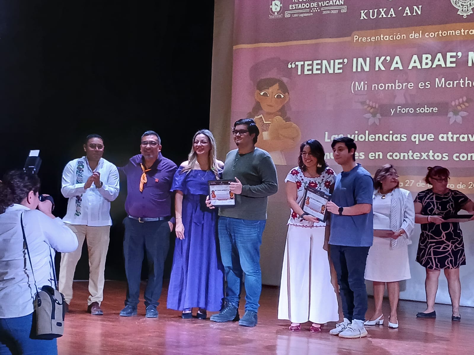 Estudiantes de la Universidad Anáhuac Mayab participan en el estreno del cortometraje animado “Teene’ in K’a abae’ Martha” (Mi nombre es Martha)