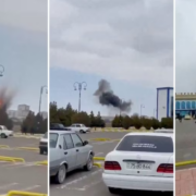 Drones iraníes atacaron un aeropuerto y una escuela en Azerbaiyán