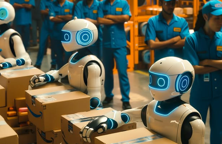 Amazon quiere reemplazar a sus empleados con robots autónomos