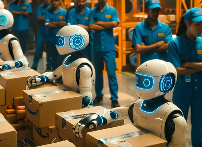 Amazon quiere reemplazar a sus empleados con robots autónomos