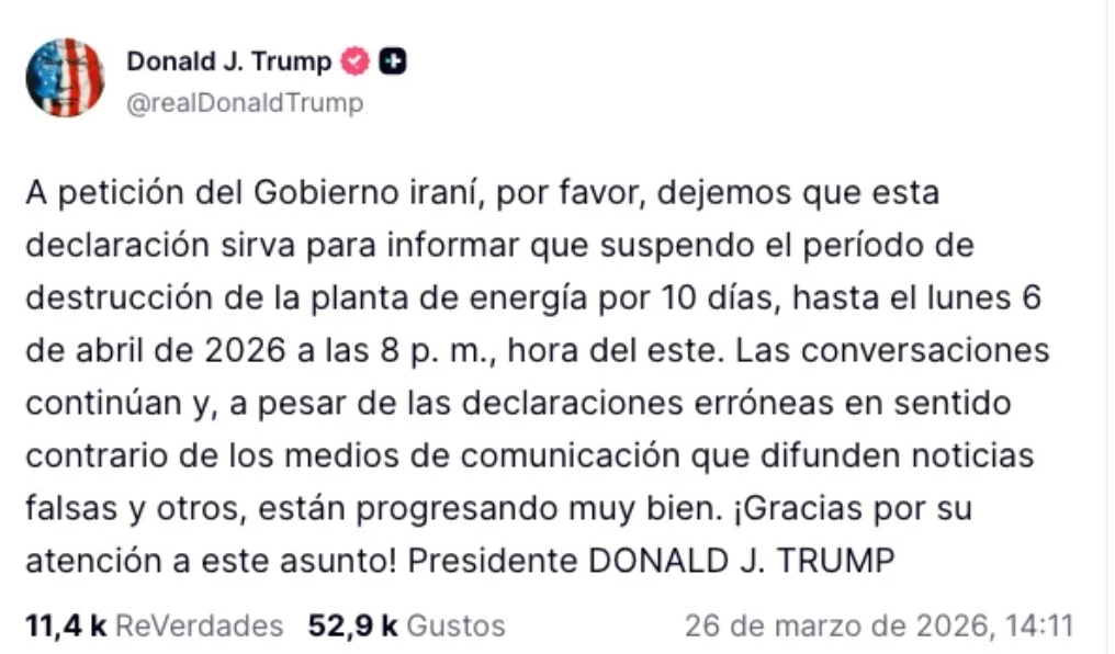 La guerra en Irán cumple un mes y Trump parece no ser capaz de detenerla