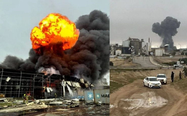 Central química de Israel en llamas debido a misil de Irán