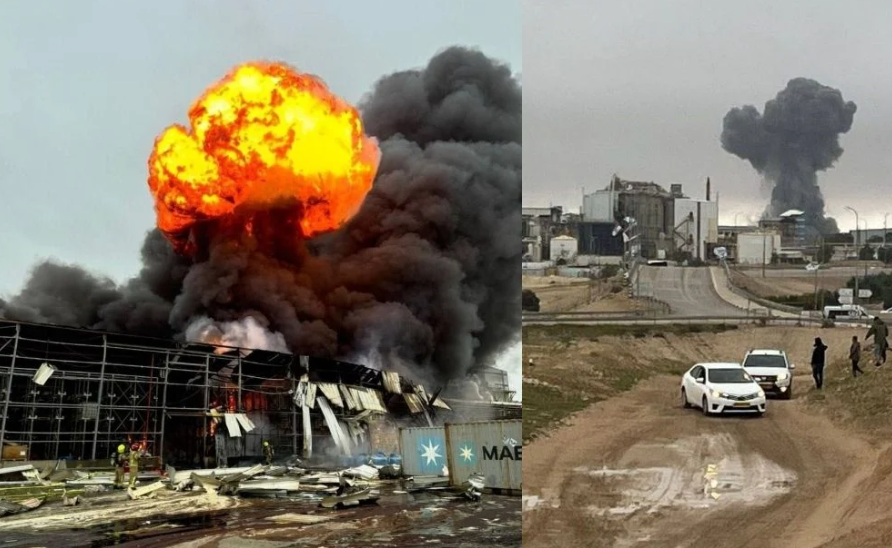 Central química de Israel en llamas debido a misil de Irán