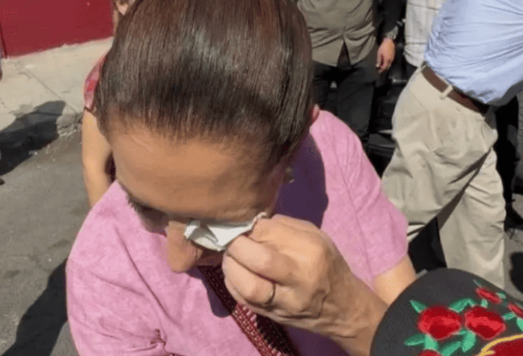 Claudia Sheinbaum sufre leve incidente durante un evento en Nayarit