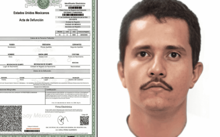 El acta de defunción de El Mencho