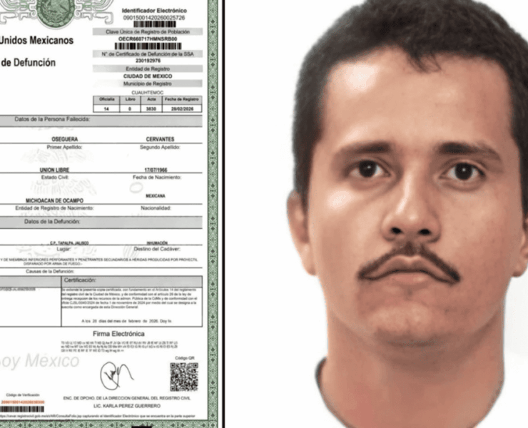 El acta de defunción de El Mencho