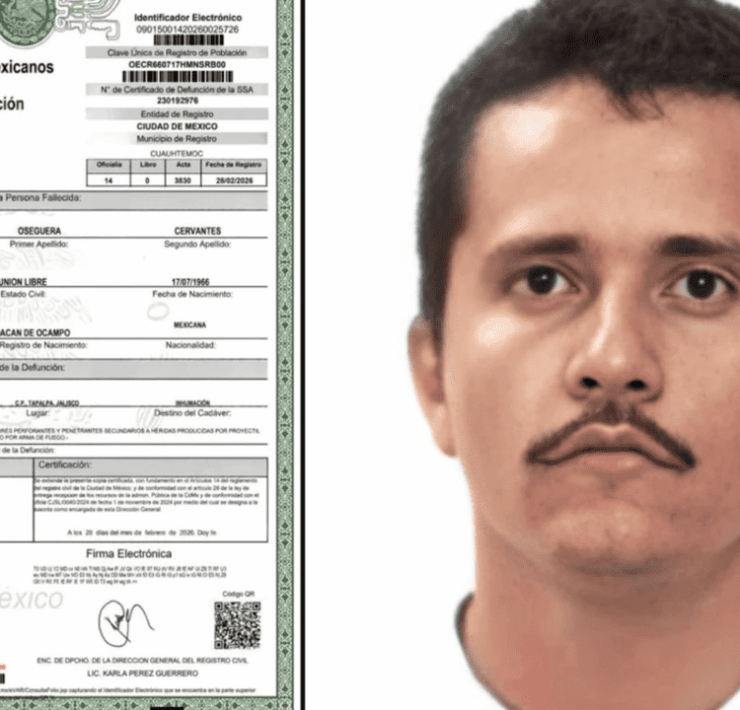 El acta de defunción de El Mencho