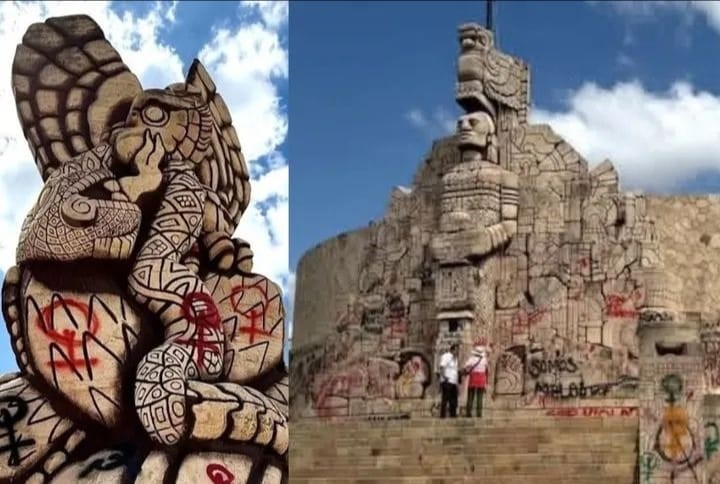 Restauración urgente Monumento a la Patria tras 8M en Mérida