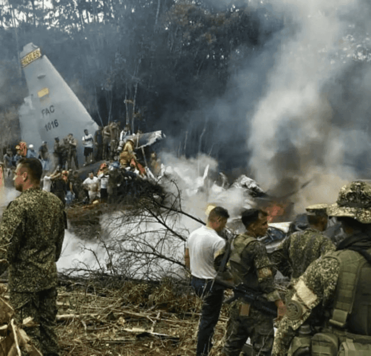 Accidente de avión militar en Colombia