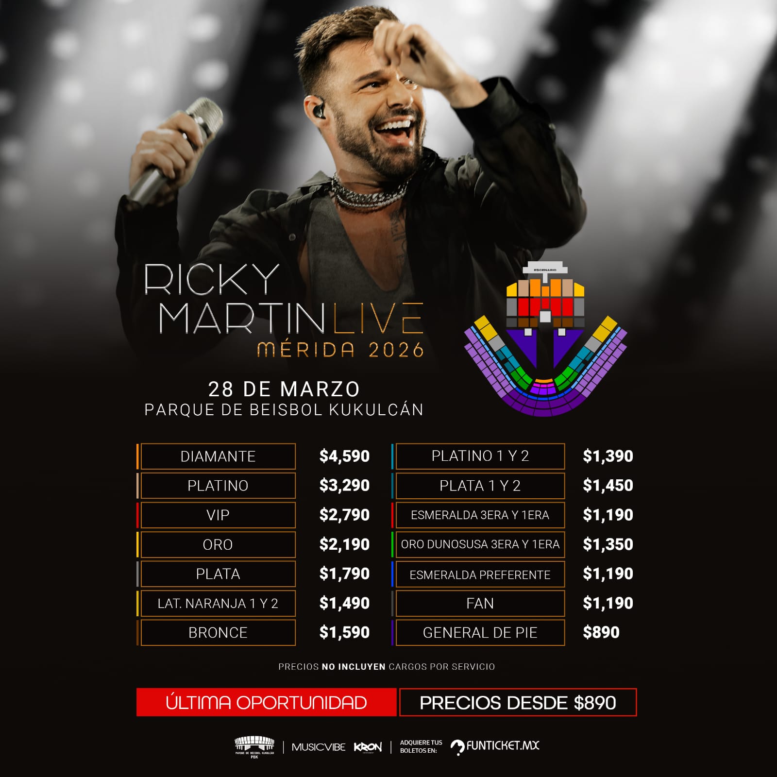 Ricky Martin llena el Fray Nano y reafirma su conexión con el público mexicano