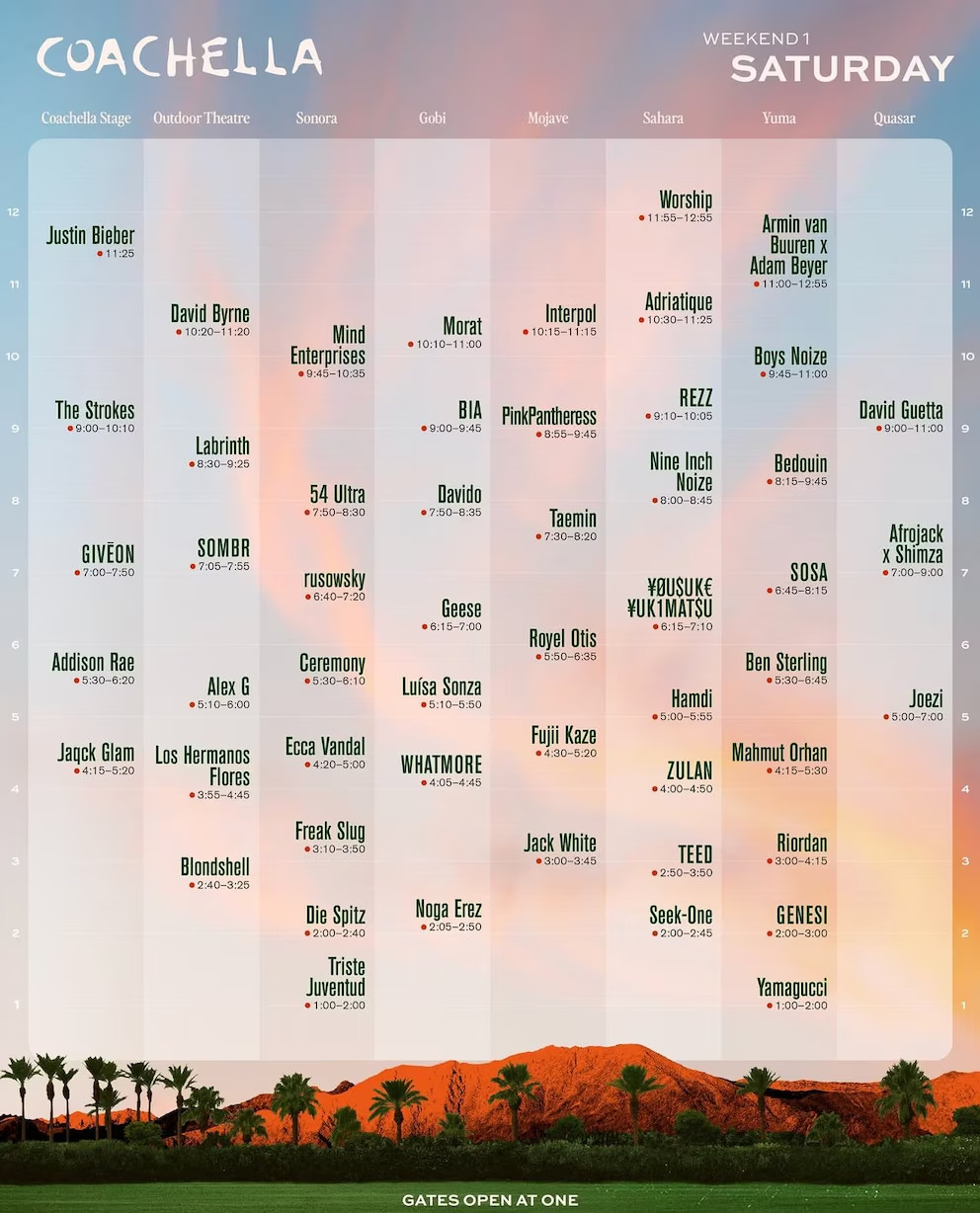 Sábado 11 de abril: “Bieberchella”