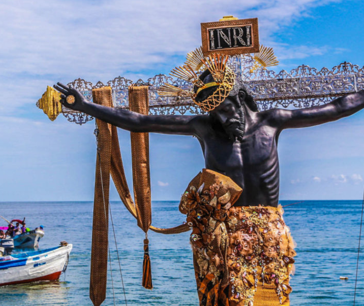 Avanza restauración del Cristo Negro en Campeche