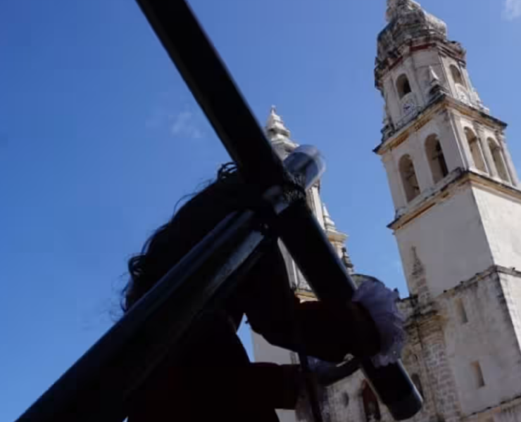 Viacrucis Viviente en el Centro Histórico impacta Campeche