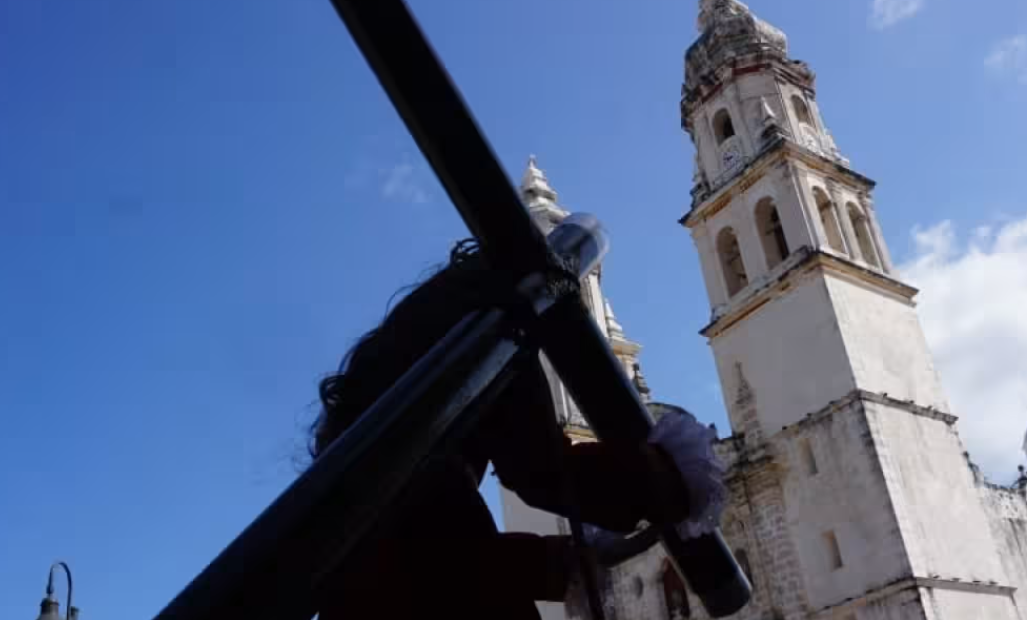 Viacrucis Viviente en el Centro Histórico impacta Campeche