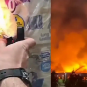 Acusan a trabajador de incendiar almacén en California