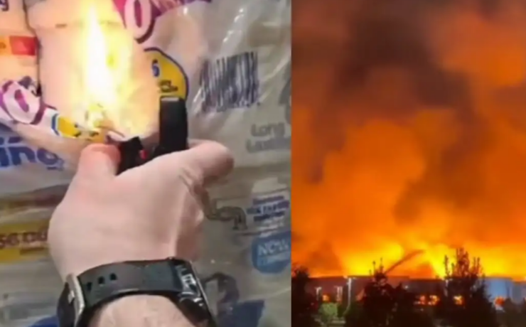 Acusan a trabajador de incendiar almacén en California