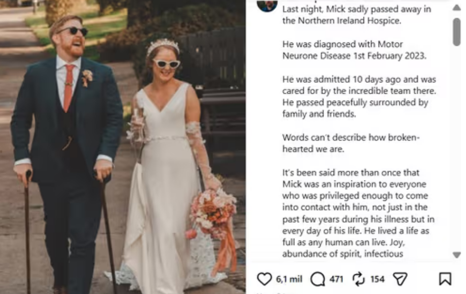 La emotiva despedida de su esposa