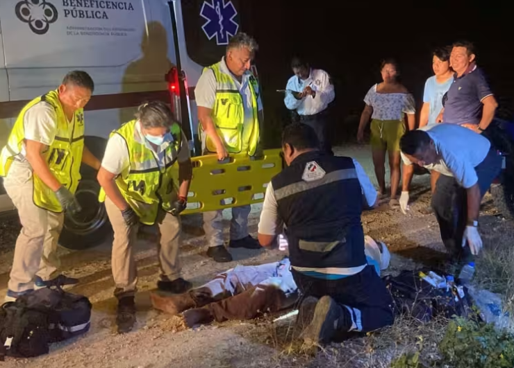 Un adulto mayor sufre aparatoso accidente en Calkiní por culpa de un motociclista
