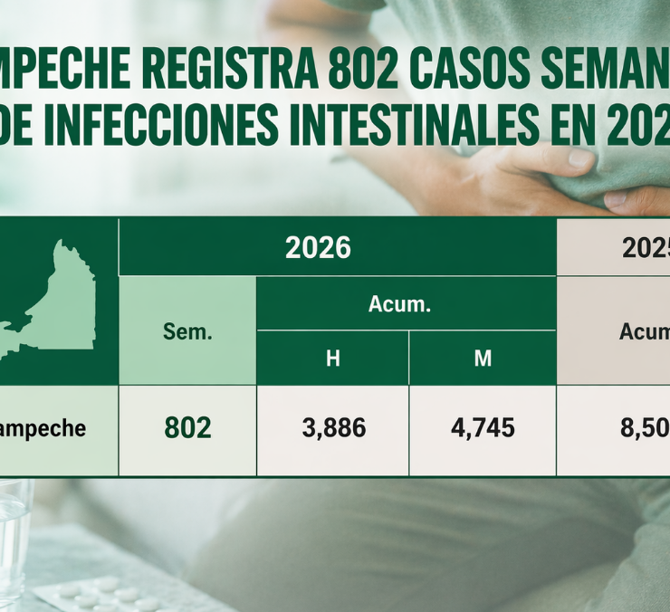 Gran número de infecciones intestinales preocupa a Campeche