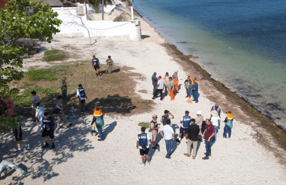 Jornada masiva de limpieza en costas de Campeche
