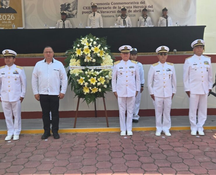 Conmemoran en Tabasco el 112 aniversario de la Gesta Heroica de Veracruz